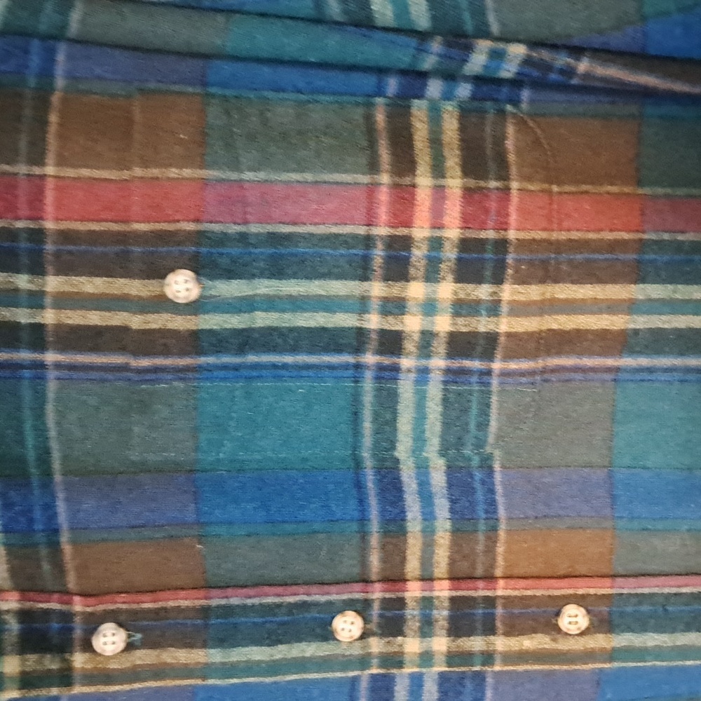 Pendleton Wool Plaid Button Front Shirt XL with elbow patches - Picture 3 of 6